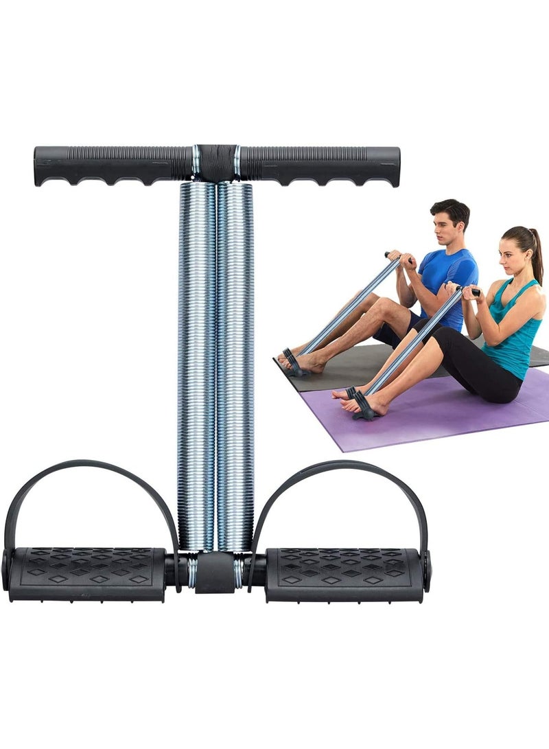 Elastic Sit Up Pull Rope Dual Spring Tension Foot Pedal Abdomen Leg Exerciser Tummy Trimmer Equipment Bodybuilding Expander for Fitness Yoga Training - Image 1